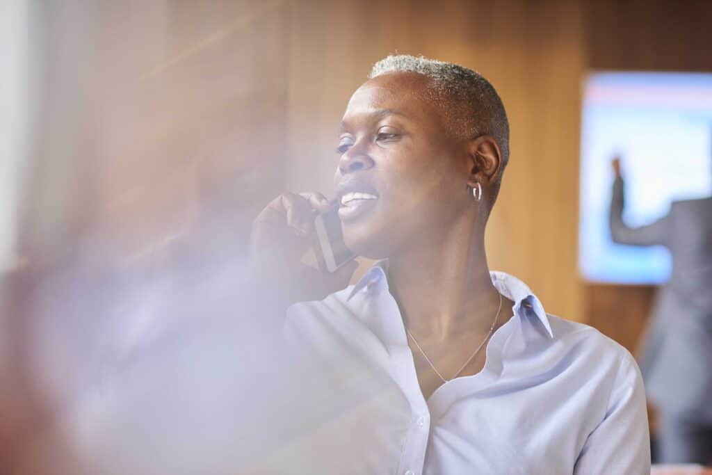 Female on her mobile phone 